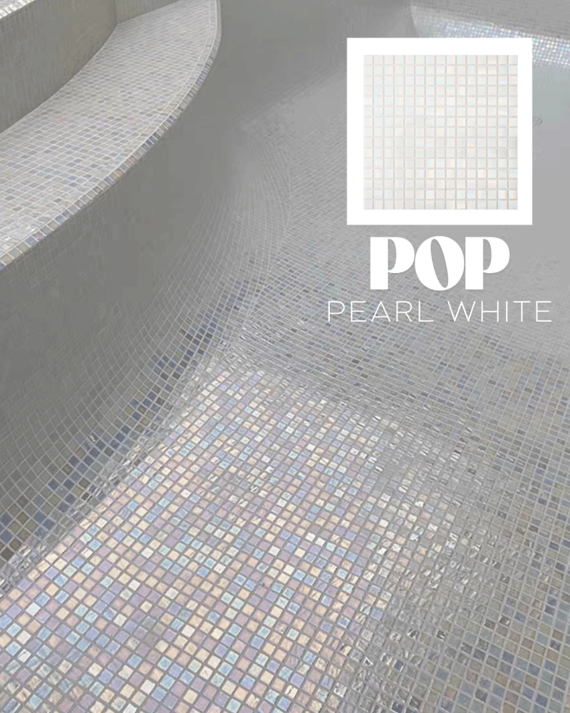 โมเสค TIMELESS TILES รุ่น POP HOLOGRAM 32.7 X 32.7 ซม. สีขาว PEARL WHITE ผิวเงา_5